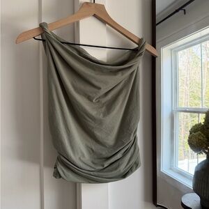 Abercrombie & Fitch Sage Green Twist Top